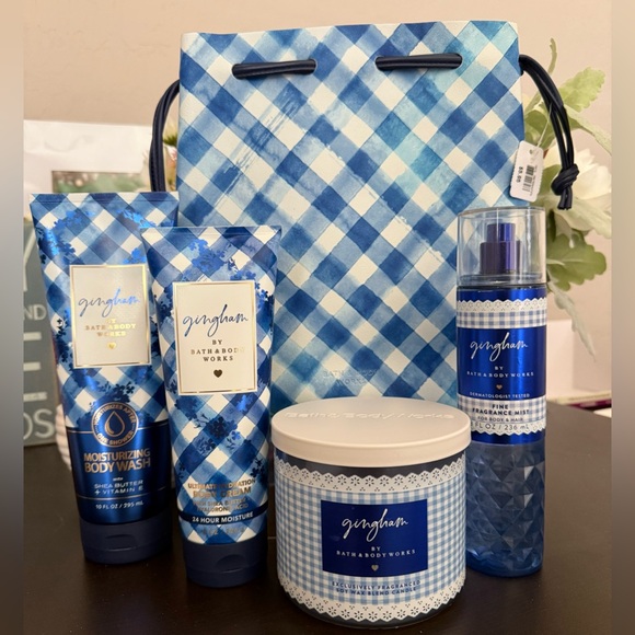 🆕💙 BATH & BODY WORKS “GINGHAM” 5-PIECE COLLECTION. BRAND NEW FULL SIZE! - Picture 2 of 10